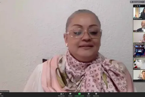 Captura de pantalla de la sesión virtual