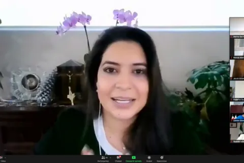 Captura de pantalla de la sesión virtual