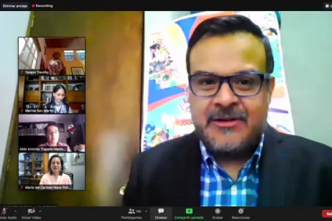 Captura de pantalla de la sesión virtual