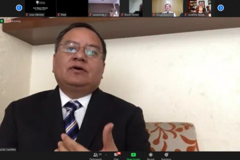 Captura de pantalla de la sesión virtual