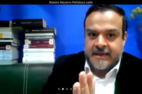 Captura de pantalla de la sesión virtual