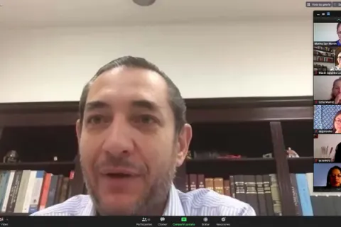 Captura de pantalla de la sesión virtual