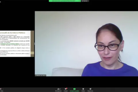 Captura de pantalla de la sesión virtual
