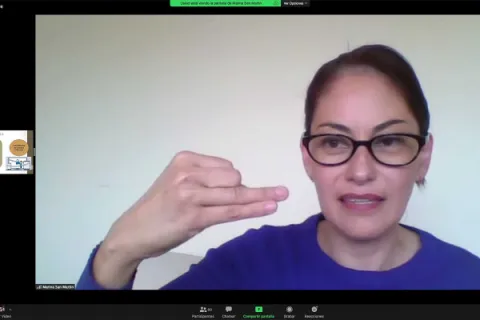 Captura de pantalla de la sesión virtual