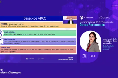 Captura de pantalla de la sesión virtual