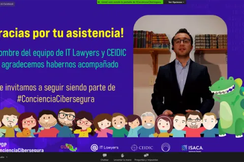 Captura de pantalla de la sesión virtual