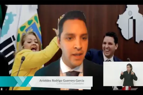 Captura de pantalla de la sesión virtual