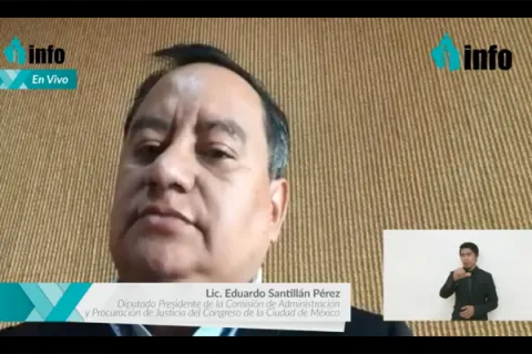 Captura de pantalla de la sesión virtual