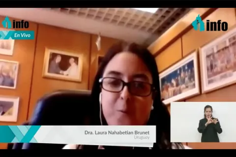 Captura de pantalla de la sesión virtual