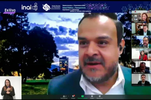 Captura de pantalla de la sesión virtual