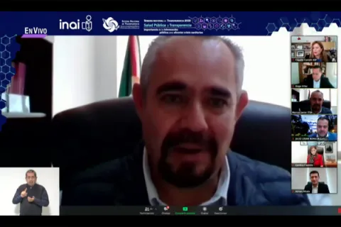 Captura de pantalla de la sesión virtual