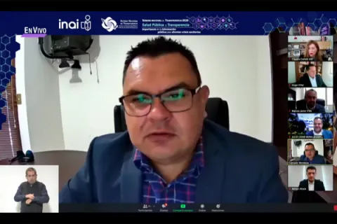 Captura de pantalla de la sesión virtual