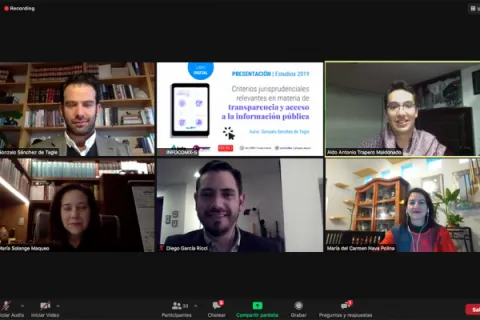 Captura de pantalla de la sesión virtual