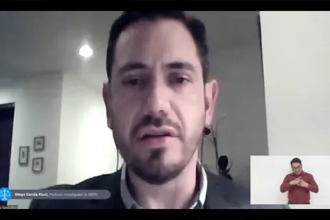 Captura de pantalla de la sesión virtual