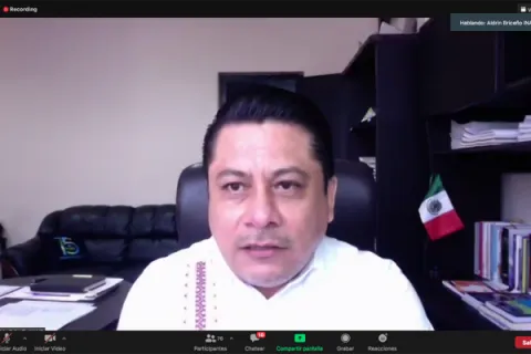 Captura de pantalla de la sesión virtual