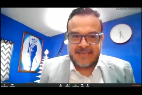 Captura de pantalla de la sesión virtual