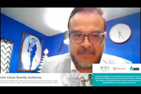 Captura de pantalla de la sesión virtual