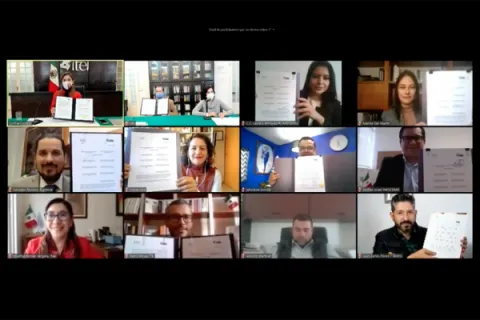 Captura de pantalla de la sesión virtual
