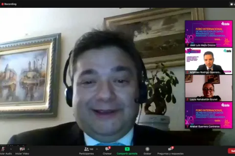 Captura de pantalla de la sesión virtual