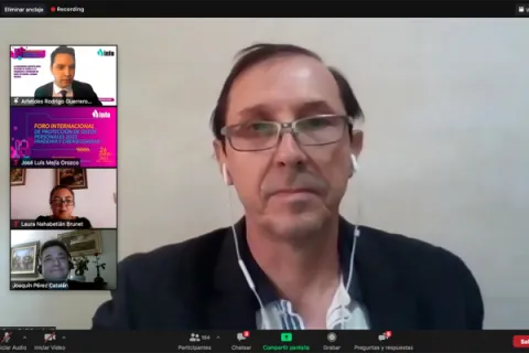 Captura de pantalla de la sesión virtual