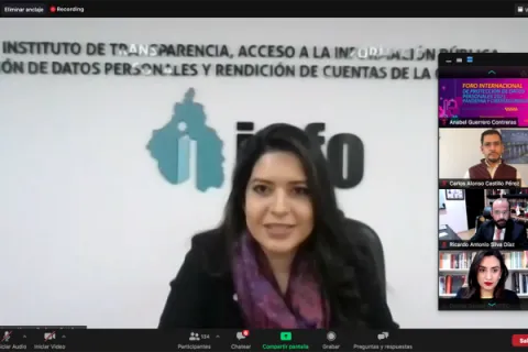 Captura de pantalla de la sesión virtual