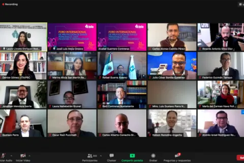 Captura de pantalla de la sesión virtual