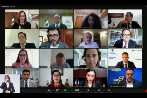 Captura de pantalla de la sesión virtual