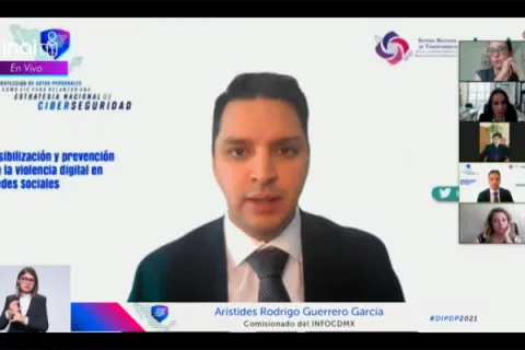 Captura de pantalla de la sesión virtual