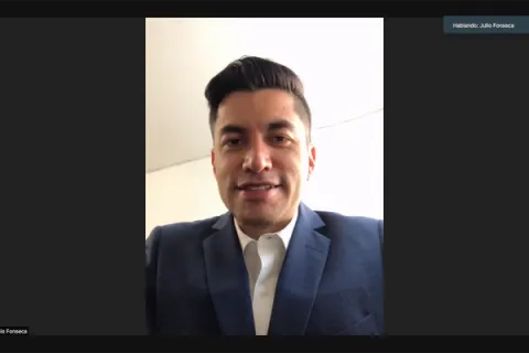 Captura de pantalla de la sesión virtual