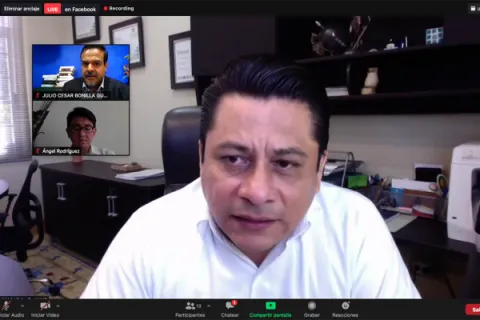 Captura de pantalla de la sesión virtual