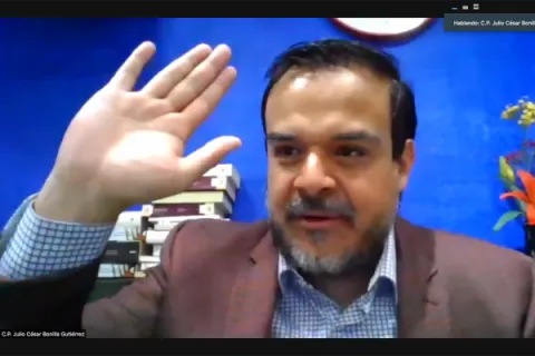 Captura de pantalla de la sesión virtual