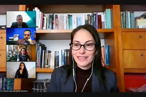 Captura de pantalla de la sesión virtual