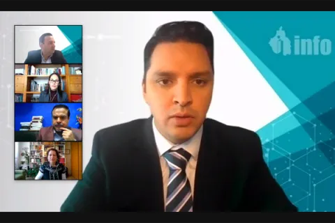 Captura de pantalla de la sesión virtual
