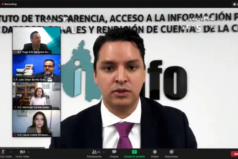 Captura de pantalla de la sesión virtual