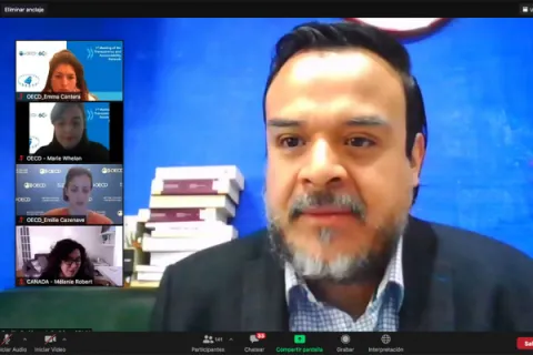 Captura de pantalla de la sesión virtual