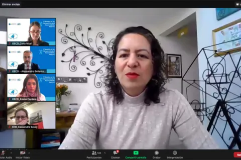 Captura de pantalla de la sesión virtual