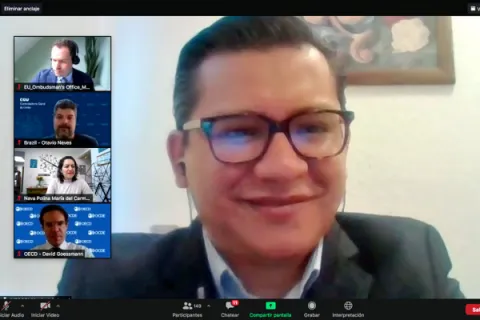 Captura de pantalla de la sesión virtual