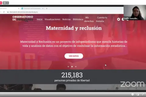 Captura de pantalla de la sesión virtual