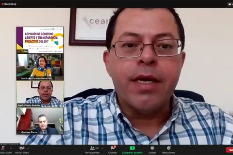 Captura de pantalla de la sesión virtual