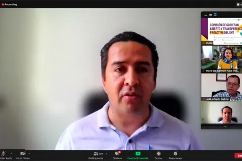 Captura de pantalla de la sesión virtual