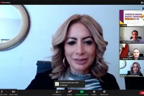 Captura de pantalla de la sesión virtual