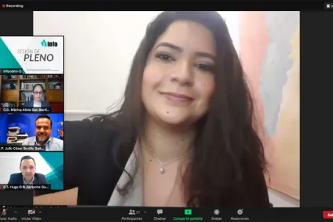 Captura de pantalla de la sesión virtual