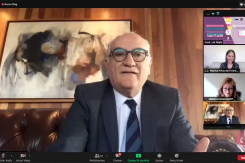 Captura de pantalla de la sesión virtual