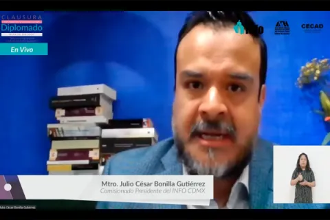 Captura de pantalla de la sesión virtual