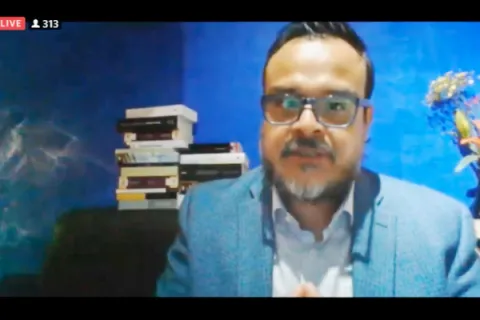 Captura de pantalla de la sesión virtual