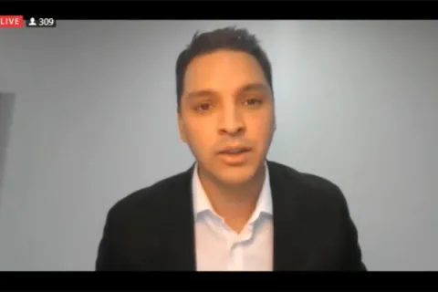 Captura de pantalla de la sesión virtual