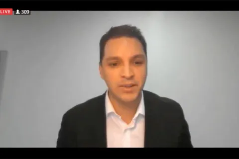 Captura de pantalla de la sesión virtual