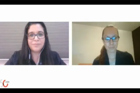 Captura de pantalla de la sesión virtual