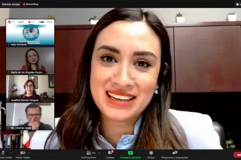 Captura de pantalla de la sesión virtual