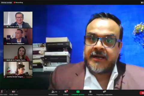 Captura de pantalla de la sesión virtual